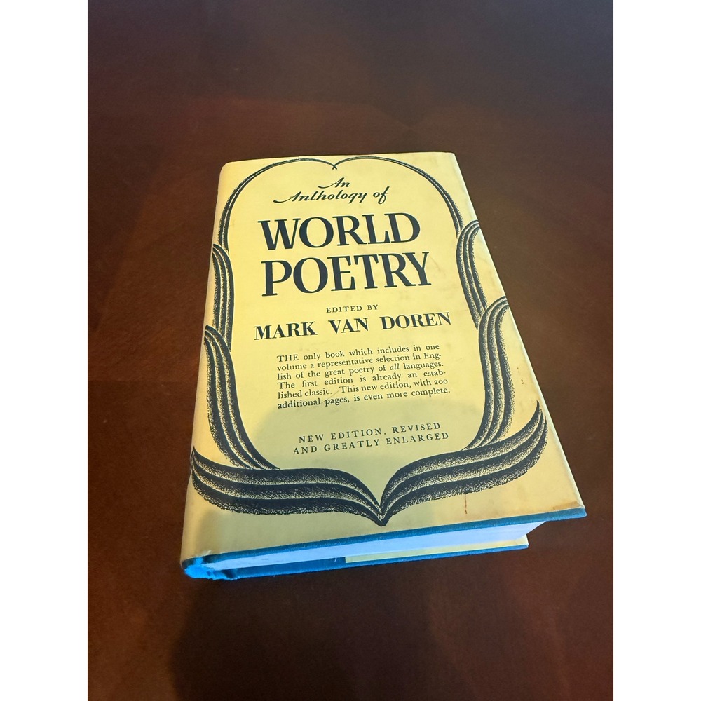 An Anthology of World Poetry Mark Van Doren Harcourt Brace 1964 Hardcover DJ